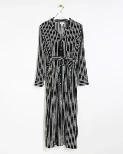 River Island stripe belted midi shirt dress< Dresses