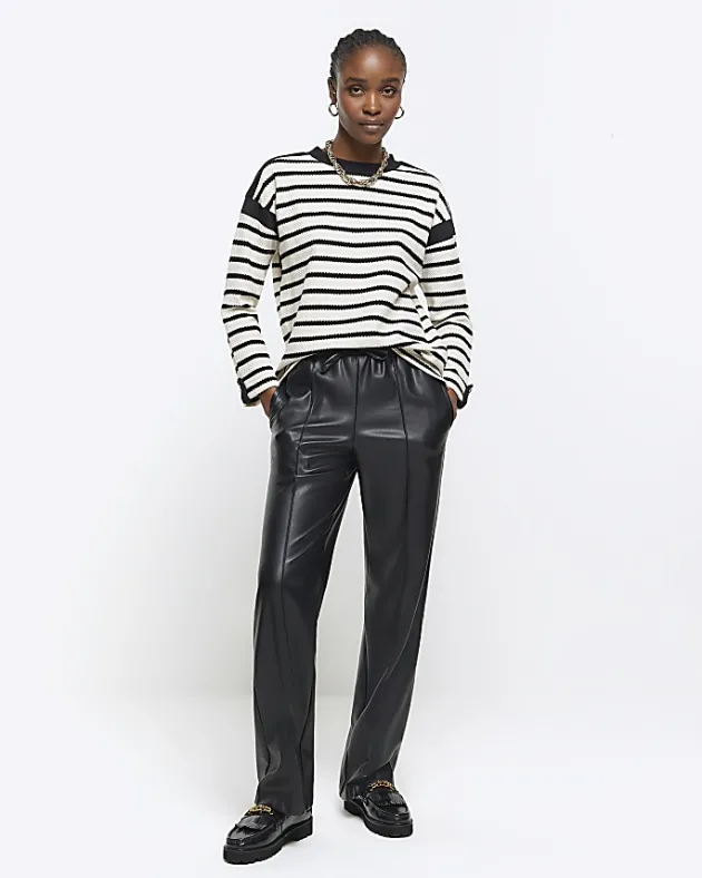 River Island stripe long sleeve sweatshirt< Loungewear