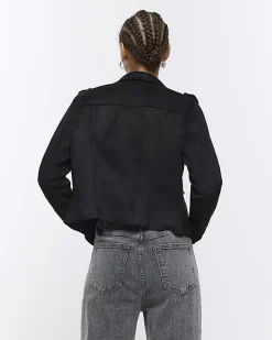 River Island suedette crop biker jacket< Coats & Jackets