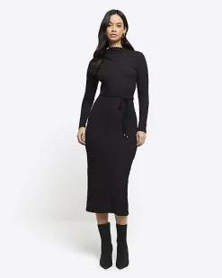 River Island textured belted bodycon midi dress< Dresses