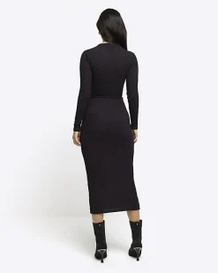 River Island textured belted bodycon midi dress< Dresses
