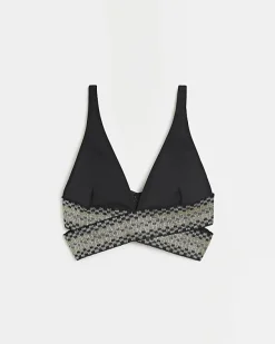River Island wrap plunge bikini top< Swimwear & Beachwear