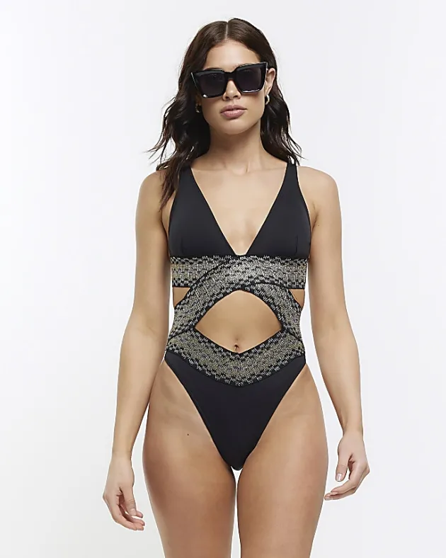 River Island wrap swimsuit< Swimwear & Beachwear