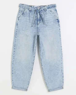 River Island belted relaxed straight jeans< Jeans