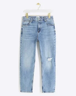 River Island bum sculpt slim straight ripped jeans< Jeans