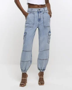River Island cuffed cargo jeans< Jeans