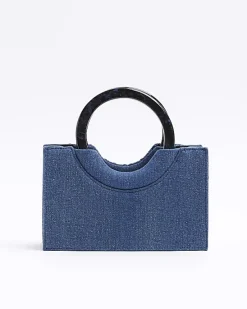 River Island denim studded cross body bag< Bags, Purses & Luggage