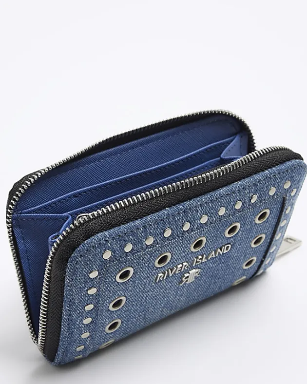 River Island denim studded purse< Bags, Purses & Luggage