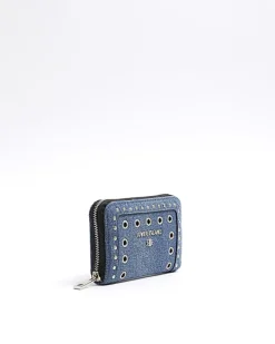 River Island denim studded purse< Bags, Purses & Luggage
