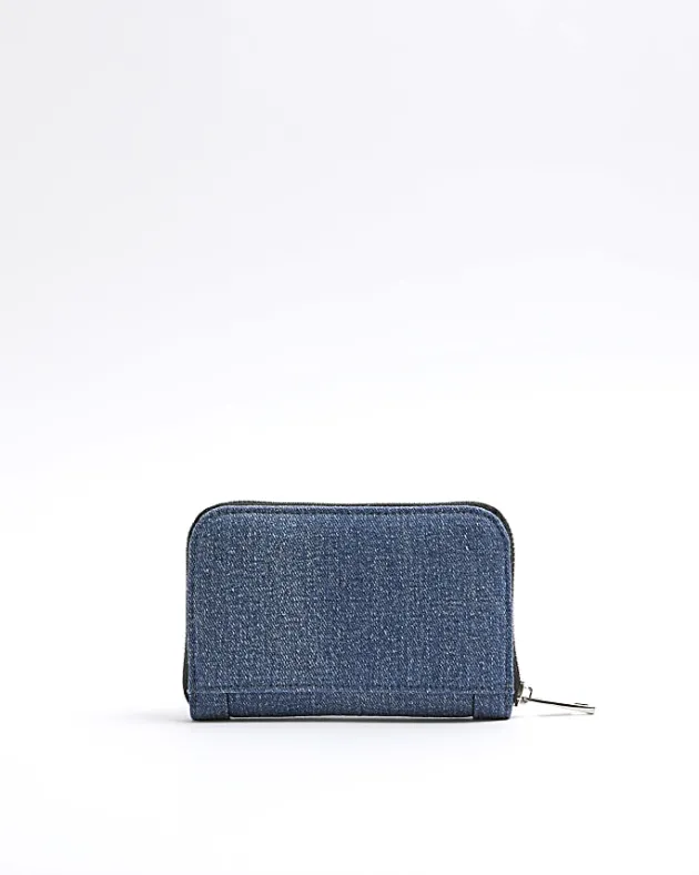 River Island denim studded purse< Bags, Purses & Luggage