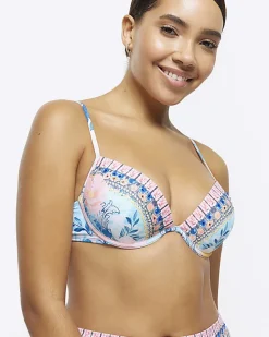 River Island diamante balconette bikini top< Swimwear & Beachwear
