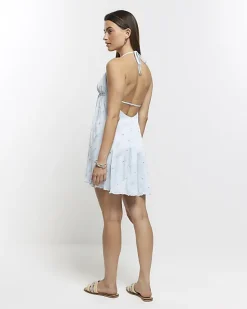 River Island embellished plunge beach mini dress< Swimwear & Beachwear