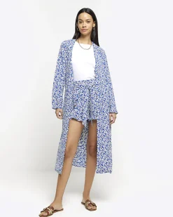 River Island floral belted shorts< Shorts