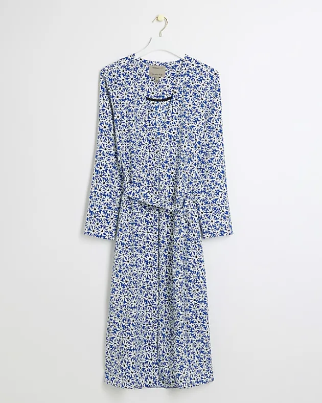 River Island floral tie waist longline duster jacket< Coats & Jackets