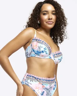 River Island fuller bust embellished bikini top< Swimwear & Beachwear