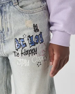 River Island graffiti ripped jeans< Jeans