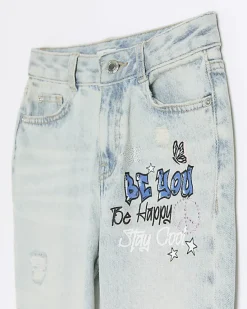 River Island graffiti ripped jeans< Jeans