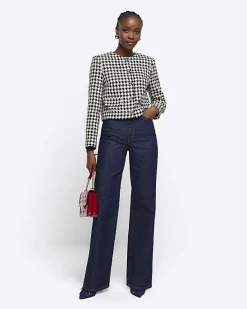 River Island high rise wide leg jeans< Jeans