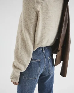 River Island high waisted flare wide fit jeans< Petite