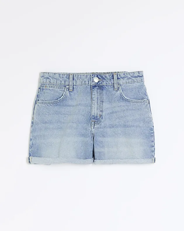 River Island high waisted mom denim shorts< Shorts