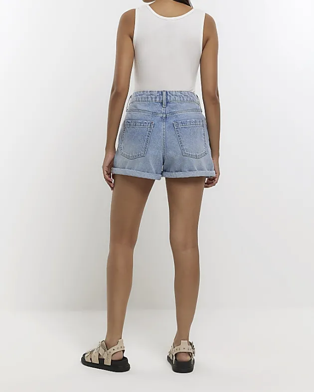 River Island high waisted mom denim shorts< Shorts
