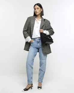 River Island high waisted relaxed boyfriend jeans< Jeans