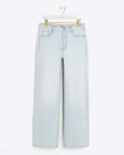River Island high waisted relaxed straight leg jeans< Jeans