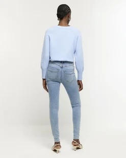 River Island high waisted ripped jeggings< Jeans