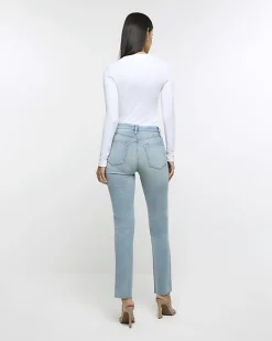 River Island high waisted slim straight leg jeans< Jeans