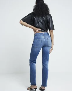 River Island High Waisted Slim Straight Jeans< Jeans
