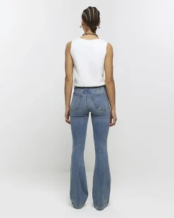 River Island high waisted tummy hold flare jeans< Jeans