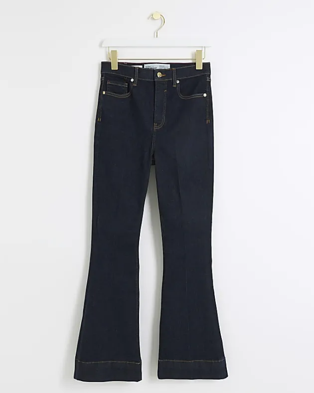 River Island high waisted tummy hold flared jeans< Jeans