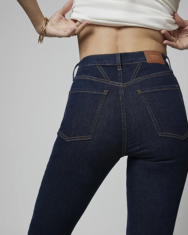 River Island high waisted tummy hold flared jeans< Jeans