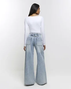 River Island high waisted wide leg jeans< Jeans