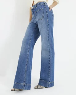 River Island high waisted wide leg jeans< Jeans