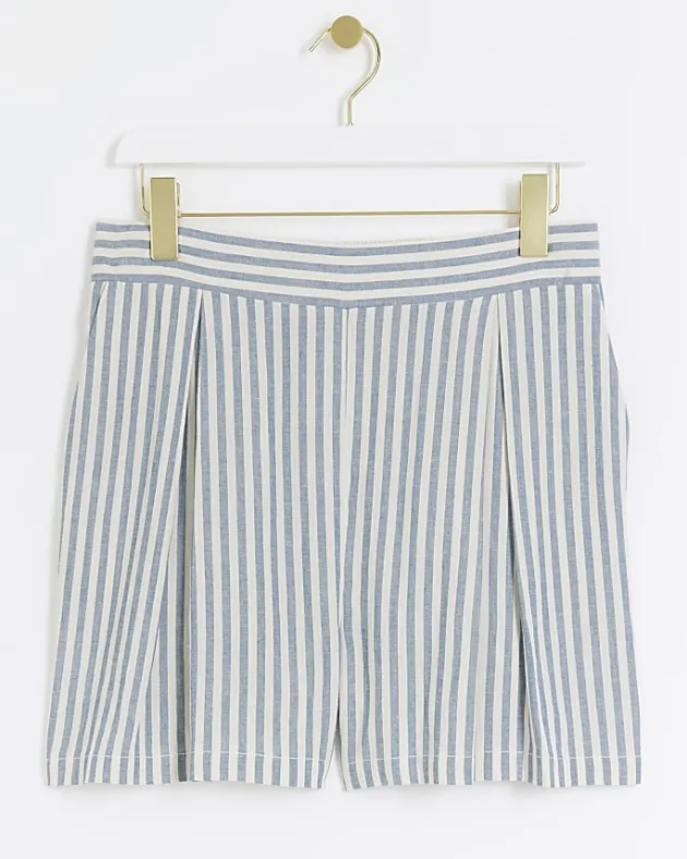 River Island linen blend stripe shorts< Shorts