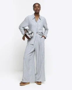 River Island linen blend stripe shirt< Co-ord Sets