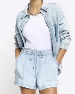 River Island lyocell drawstring shorts< Shorts