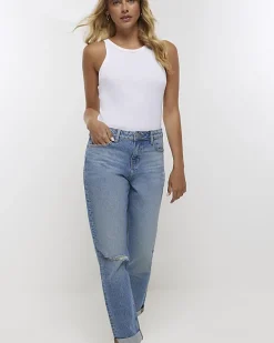 River Island mid rise relaxed straight jeans< Jeans