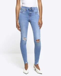 River Island molly ripped bum sculpt jeggings< Jeans