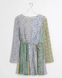 River Island patchwork belted shift mini dress< Dresses