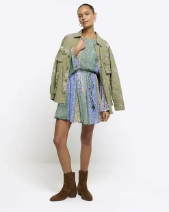 River Island patchwork belted shift mini dress< Dresses
