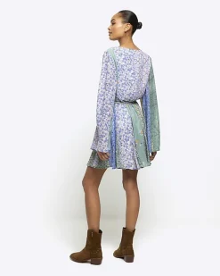 River Island patchwork belted shift mini dress< Dresses