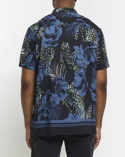 River Island regular fit floral short sleeve shirt< Shirts