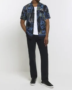 River Island regular fit floral short sleeve shirt< Shirts