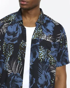 River Island regular fit floral short sleeve shirt< Shirts
