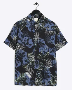 River Island regular fit floral short sleeve shirt< Shirts