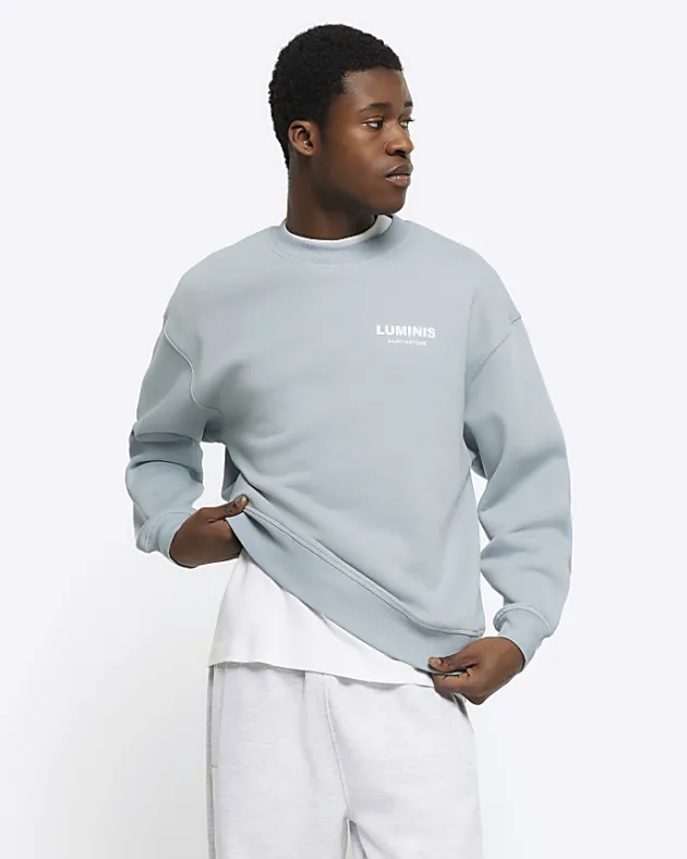 River Island regular fit graphic sweatshirt< Hoodies & Sweatshirts