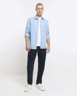 River Island regular fit linen blend shirt< Shirts