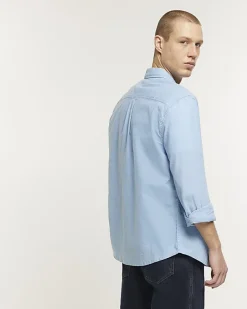 River Island regular fit linen blend shirt< Shirts
